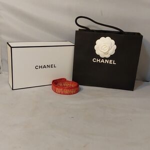 CHANEL 3 PIECES ORGANIZER SETS BOX, BAG & RIBBON‎